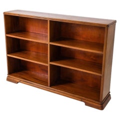 Librería moderna danesa de caoba, estantes regulables, repintada, años 60