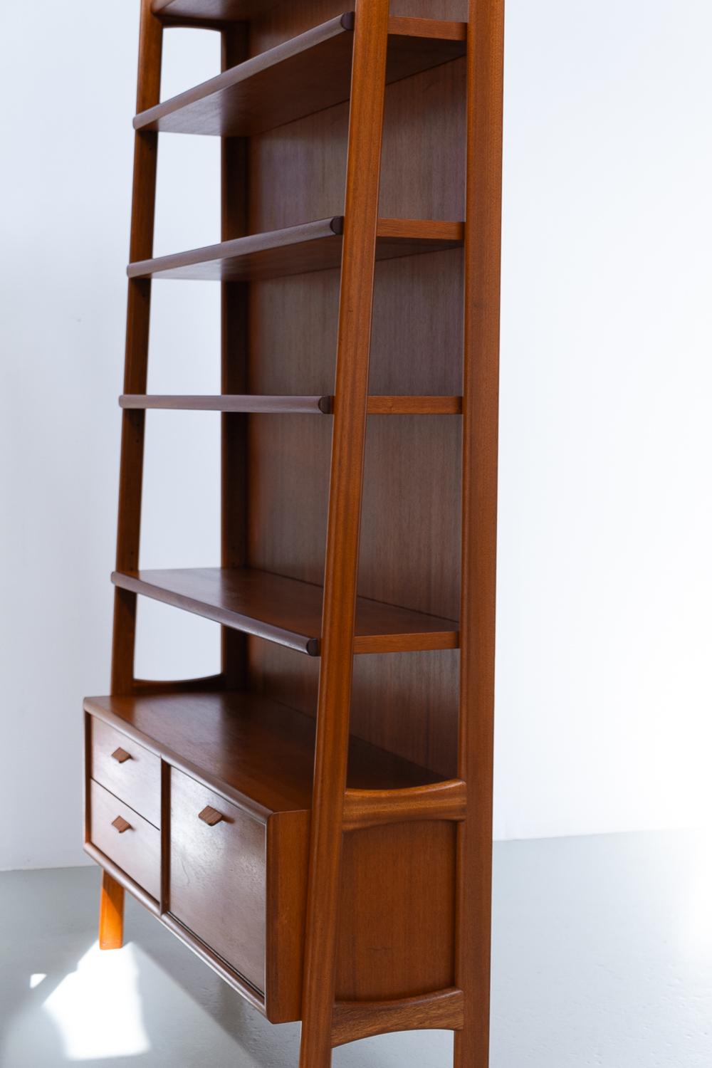 Danish Modern Mahogany Bookcases, 1960s. Set of 2. For Sale 7