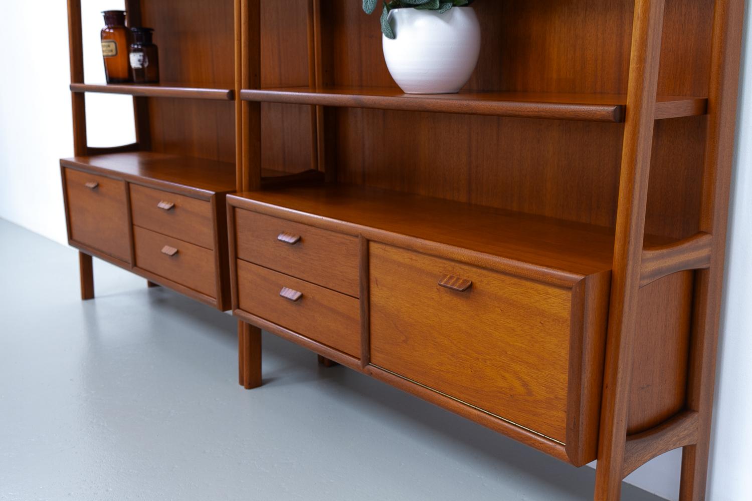 Danish Modern Mahogany Bookcases, 1960s. Set of 2. For Sale 13