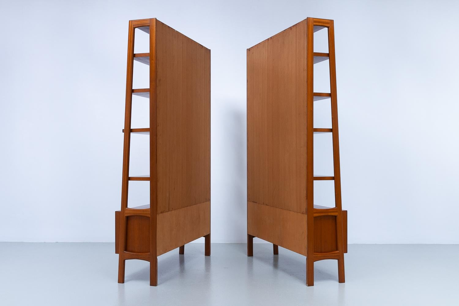 Scandinavian Modern Danish Modern Mahogany Bookcases, 1960s. Set of 2. For Sale