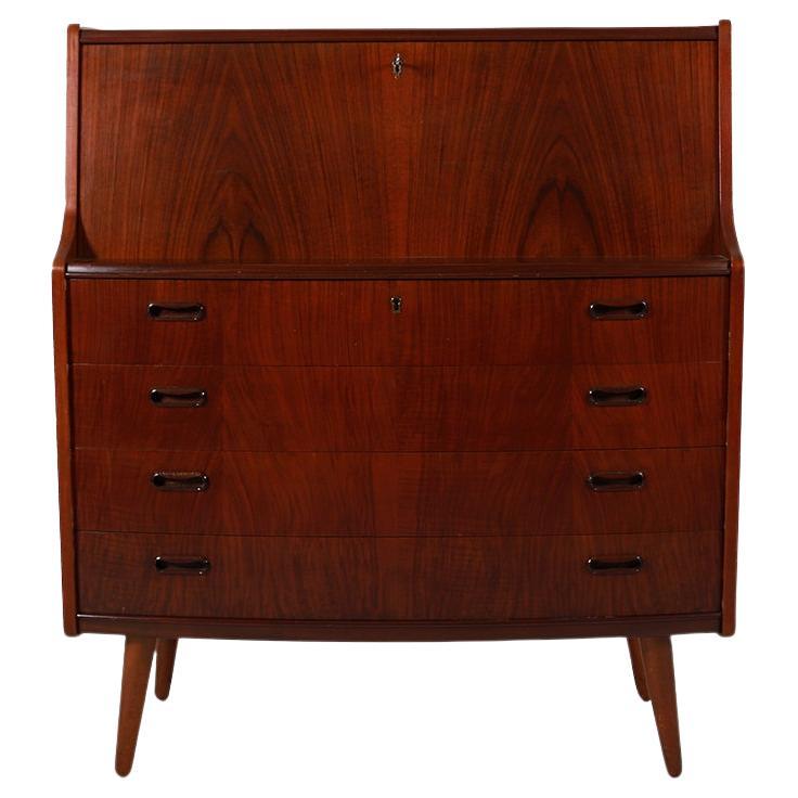 Danish Modern Mahogany Secretary Desk For Sale