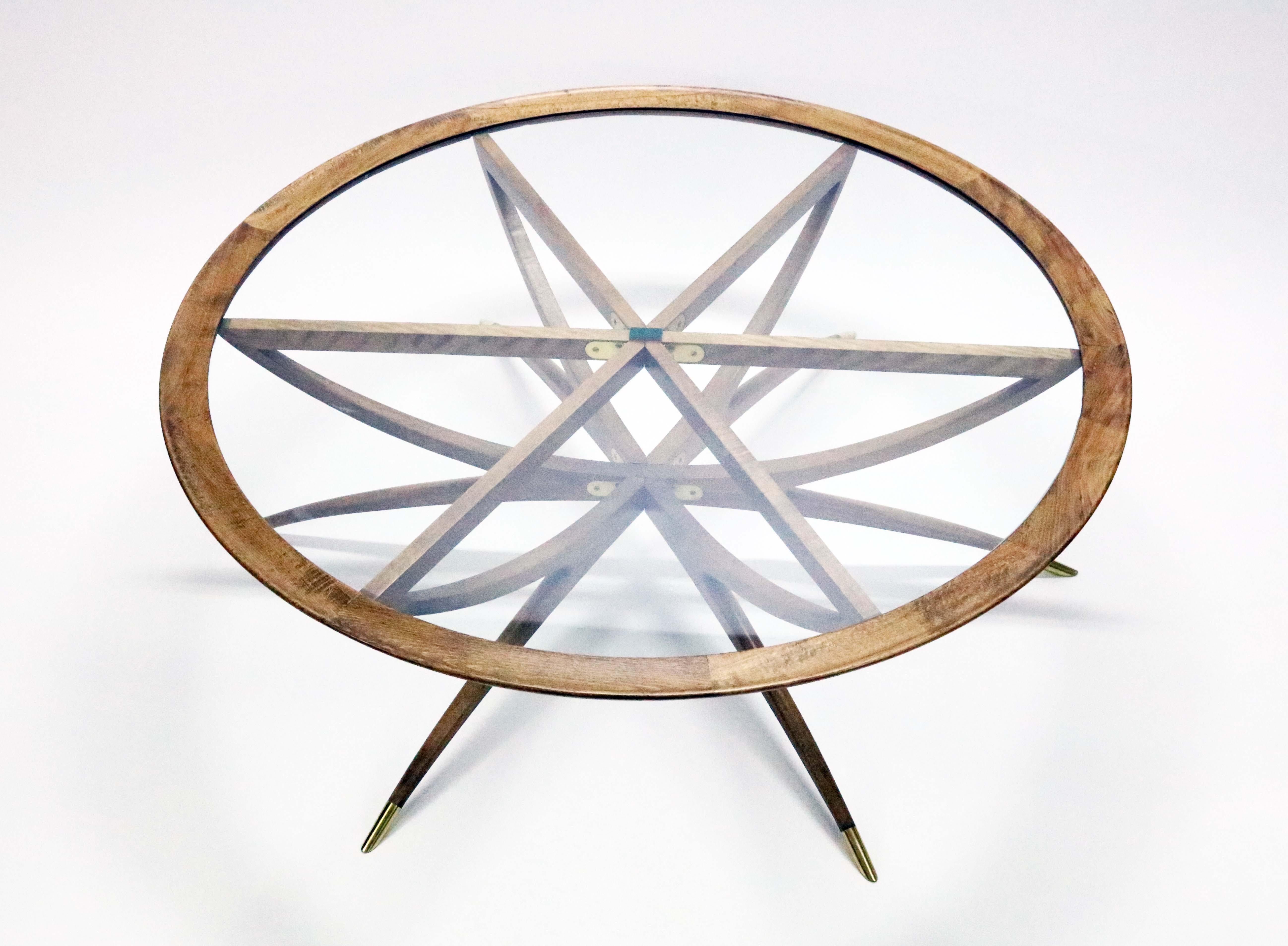Danish Modern Mahogany Spider Leg Coffee Table In Good Condition In Littleton, CO