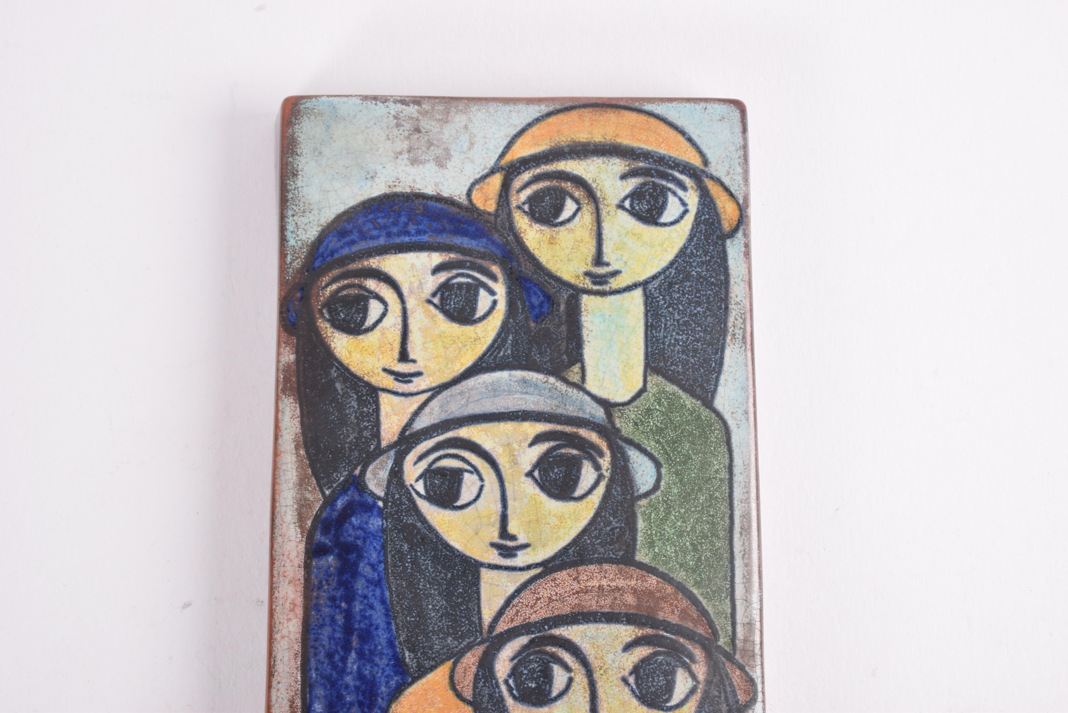 Danish Modern Marianne Starck for Ma&S Large Wall Decor Women in a Row, 1960s In Good Condition For Sale In Aarhus C, DK