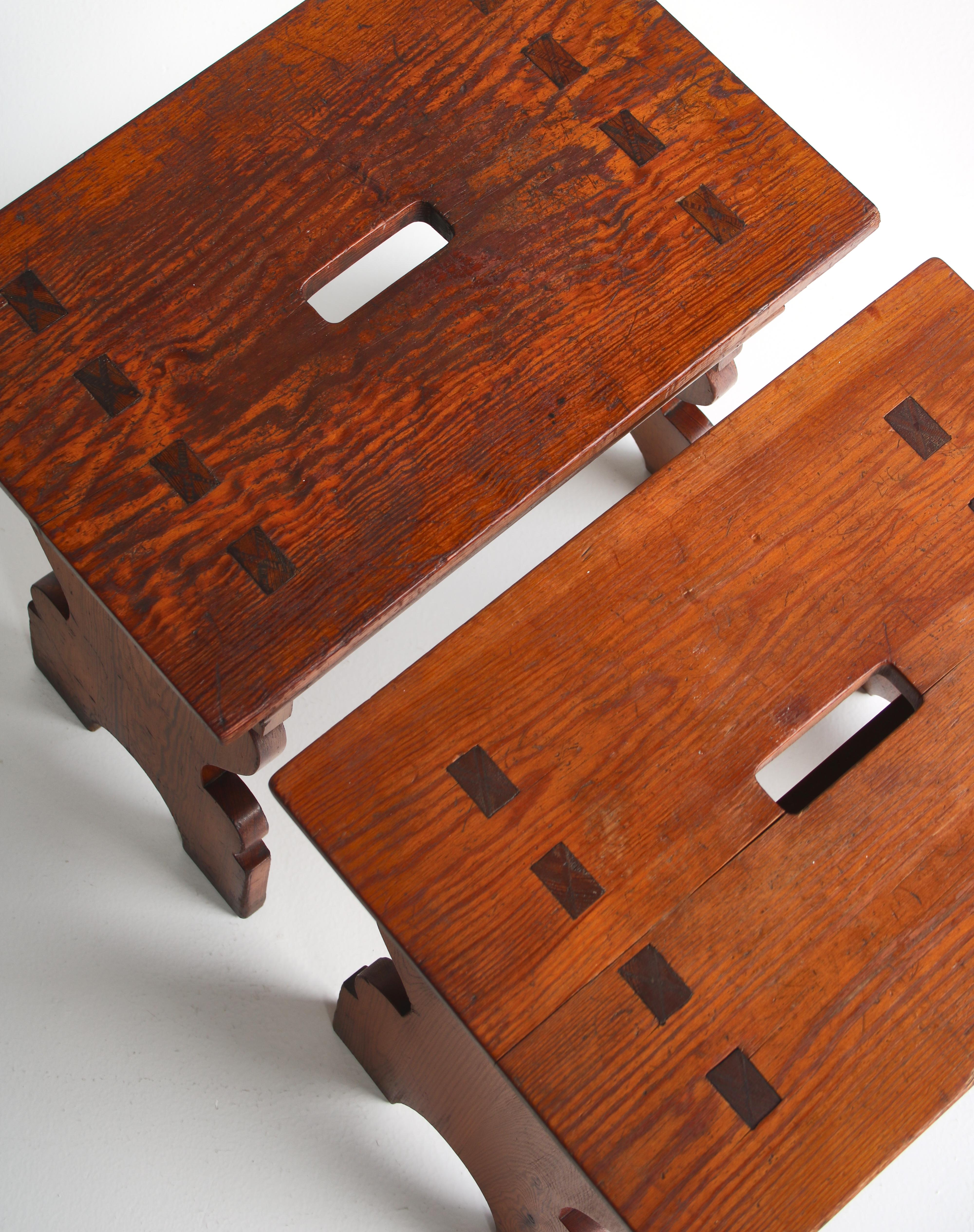 Danish Modern Martin Nyrop Stools Rud Rasmussen for Copenhagen Town Hall, 1905 1