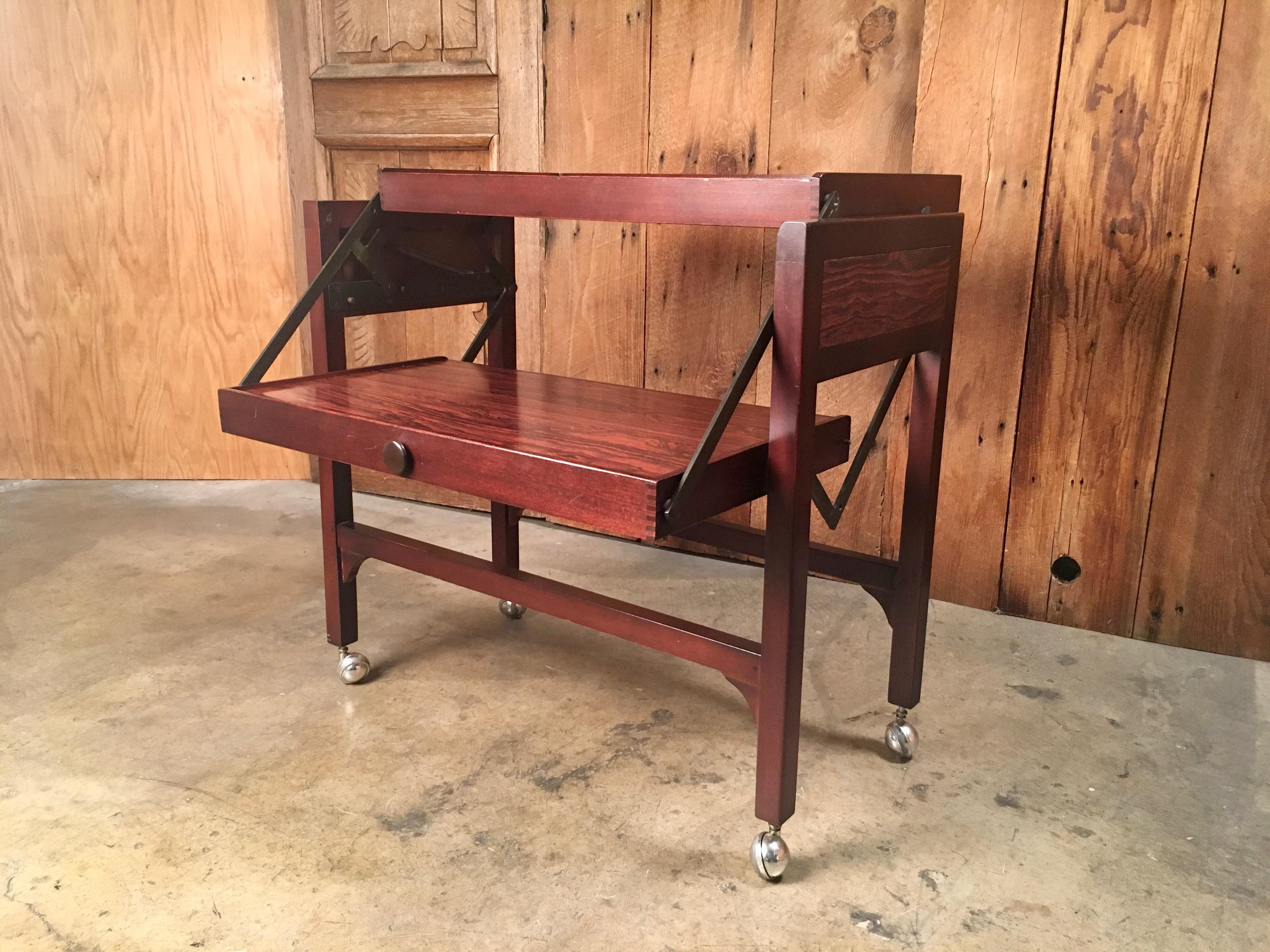 20th Century Danish Modern Mechanical Bar Cart