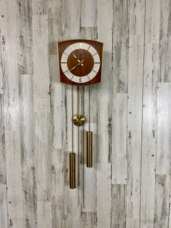 Danish Modern Mechanical Wall Clock