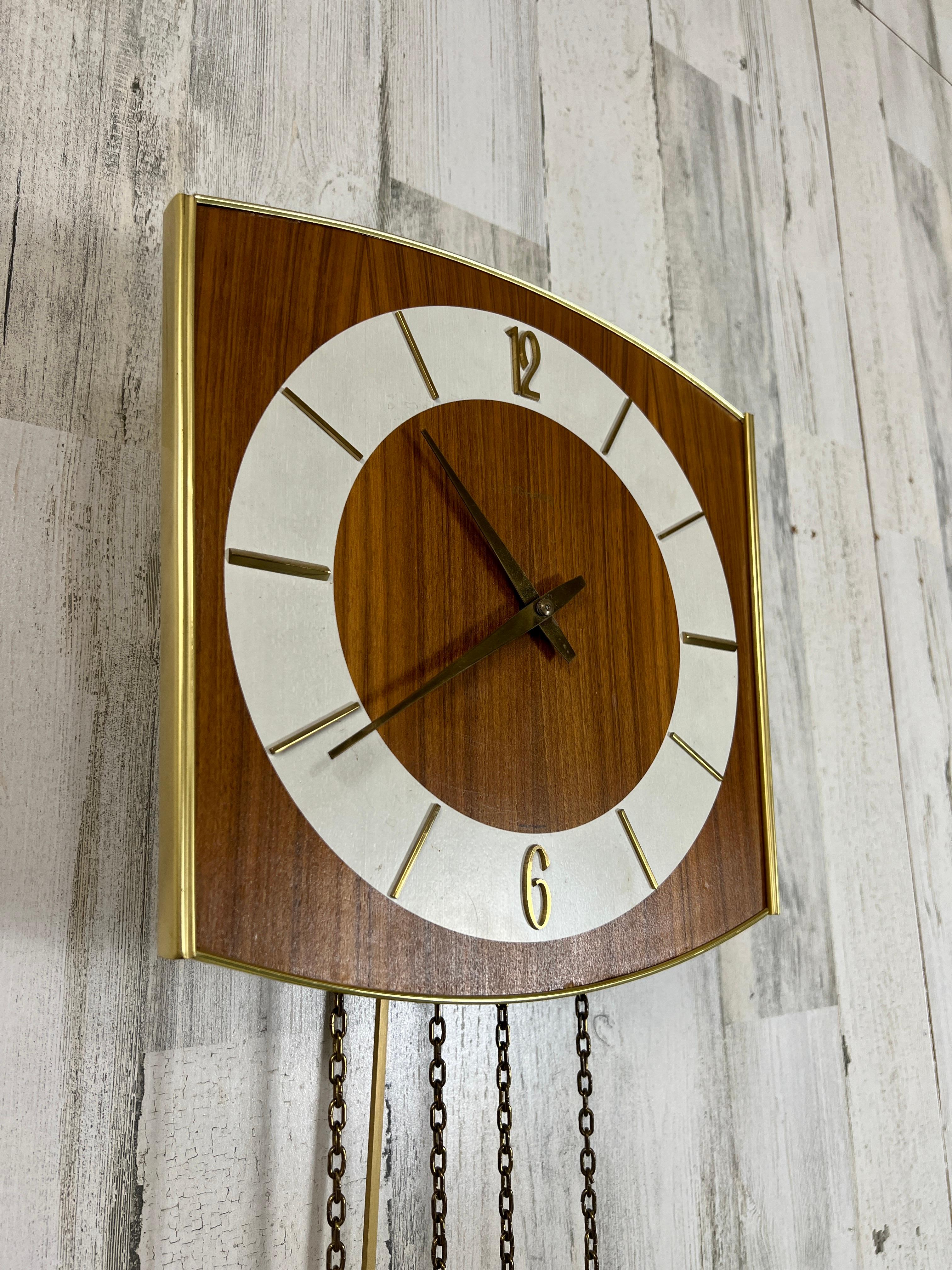 Mid-Century Modern Danish Modern Mechanical Wall Clock