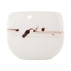 Dänische moderne dänische „Melody“-Schale aus Milchglas