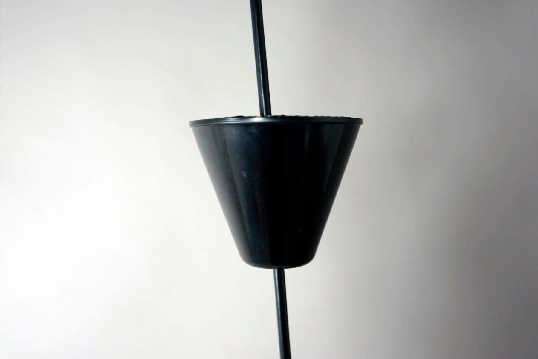 Aluminum Danish Modern Metal Glass Pendant Light by Jo Hammerborg, Saturn Model