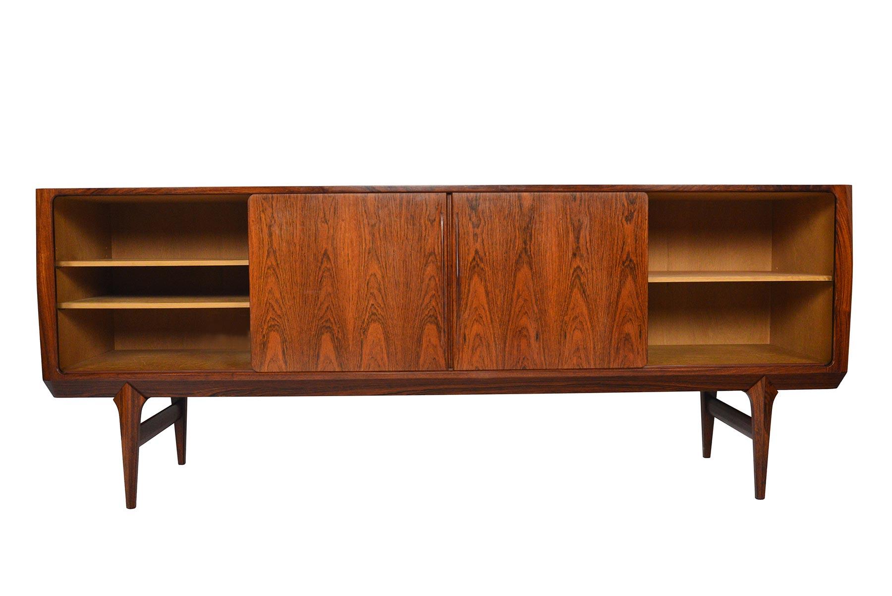 Scandinavian Modern Danish Modern Mid Century Credenza in Brazilian Rosewood by Johannes Andersen