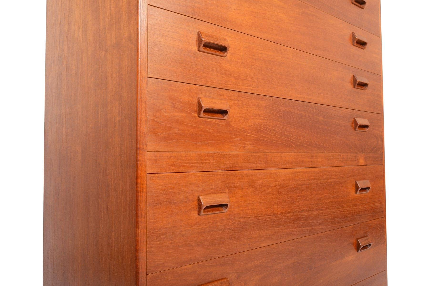 Danish Modern Midcentury Highboy Dresser by Børge Mogensen for Søborg in Teak 2