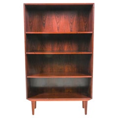 Dänische moderne Bücherregale aus Rosenholz auf konisch zulaufenden Beinen, Mid-Century Modern