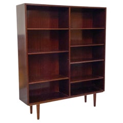 Danish Modern Mid century Rosewood Large Wall Floor Bookcase shelf unit
