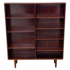 Danish Modern Mid century Rosewood Large Wall Floor Bookcase shelf unit