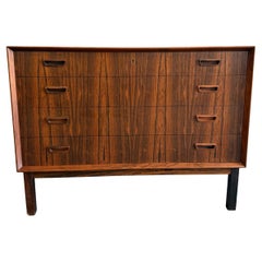 Danish Modern Mid Century Stunning Rosewood 4 drawer dresser by Johannes Sorth