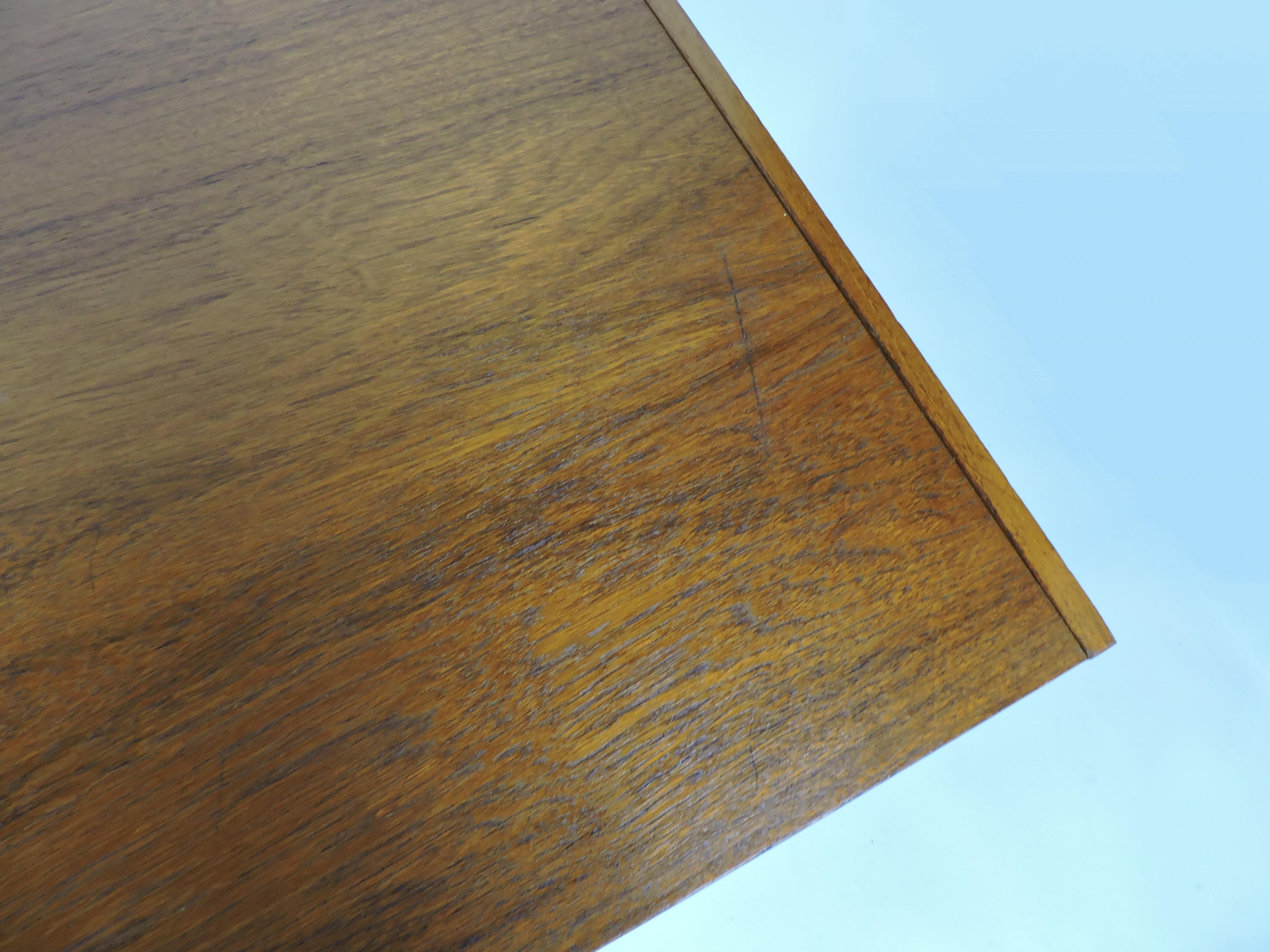 Danish Modern Mid Century Teak Campaign Style Desk 5