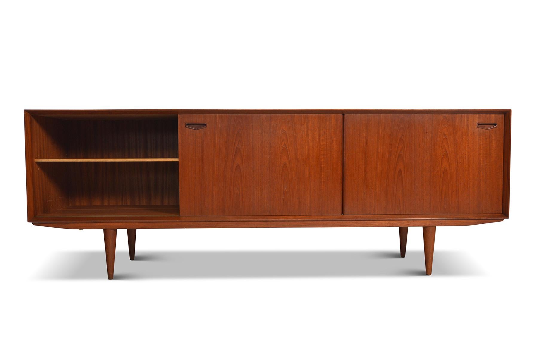 Origin: Denmark
Designer: Clausen + Son
Manufacturer: Clausen + Son
Era: 1960s
Materials: Teak
Dimensions: 82” wide x 18” deep x 29” tall.
