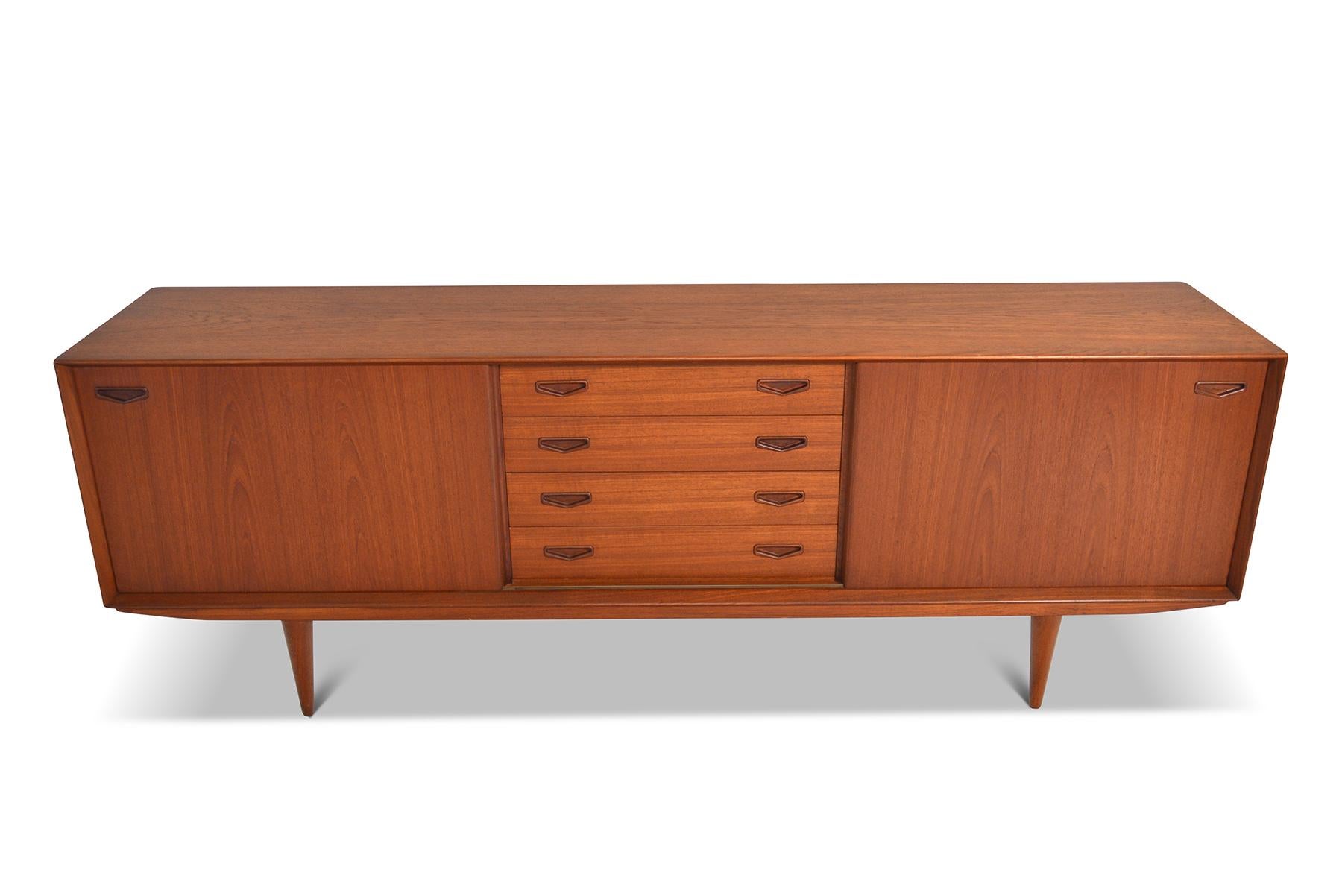 Danish Modern Midcentury Teak Credenza by Clausen and Son #2 In Excellent Condition In Berkeley, CA