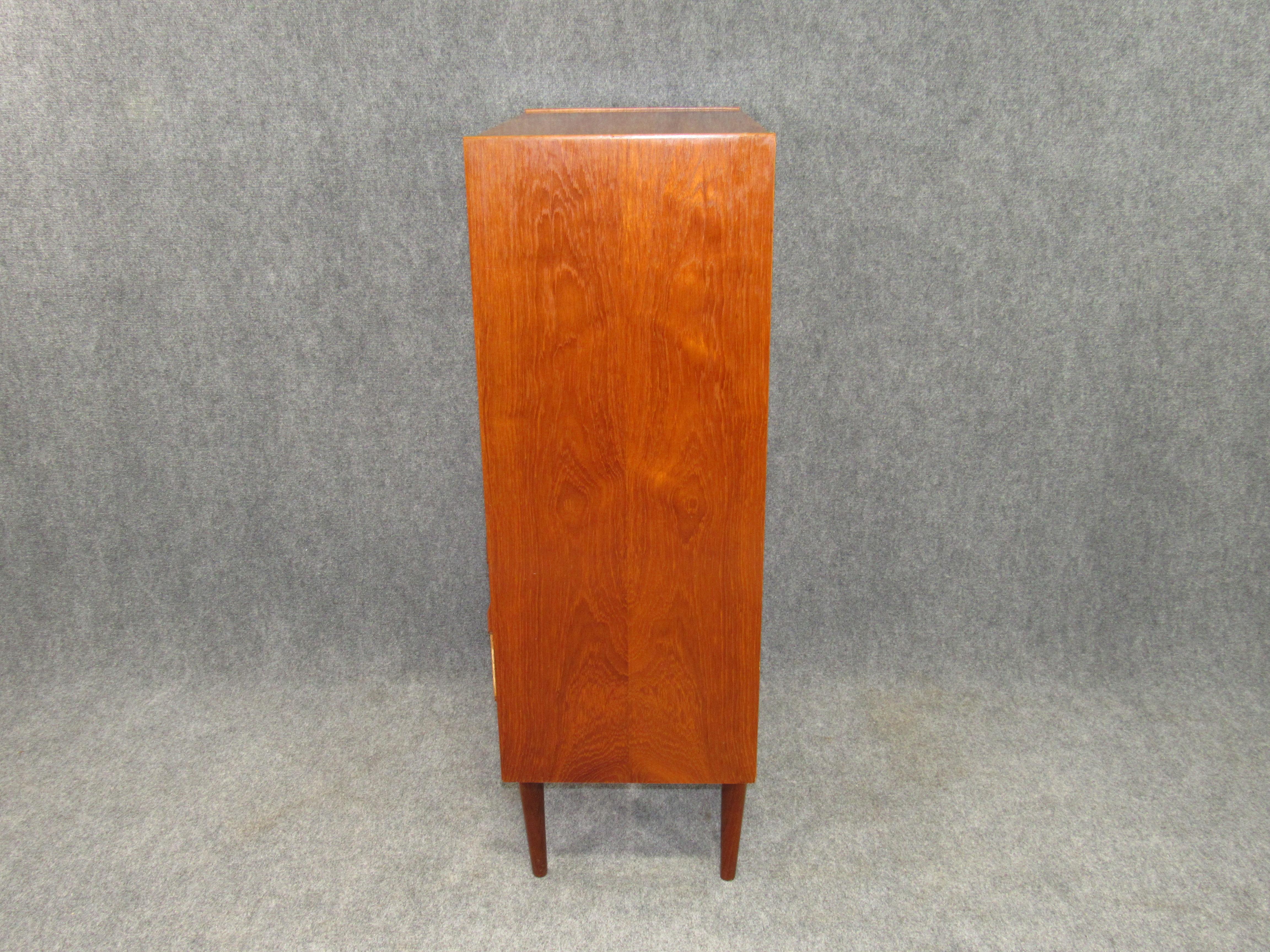 Danish Modern Mid-Century Teak Dresser with Drawer Lock Key 2