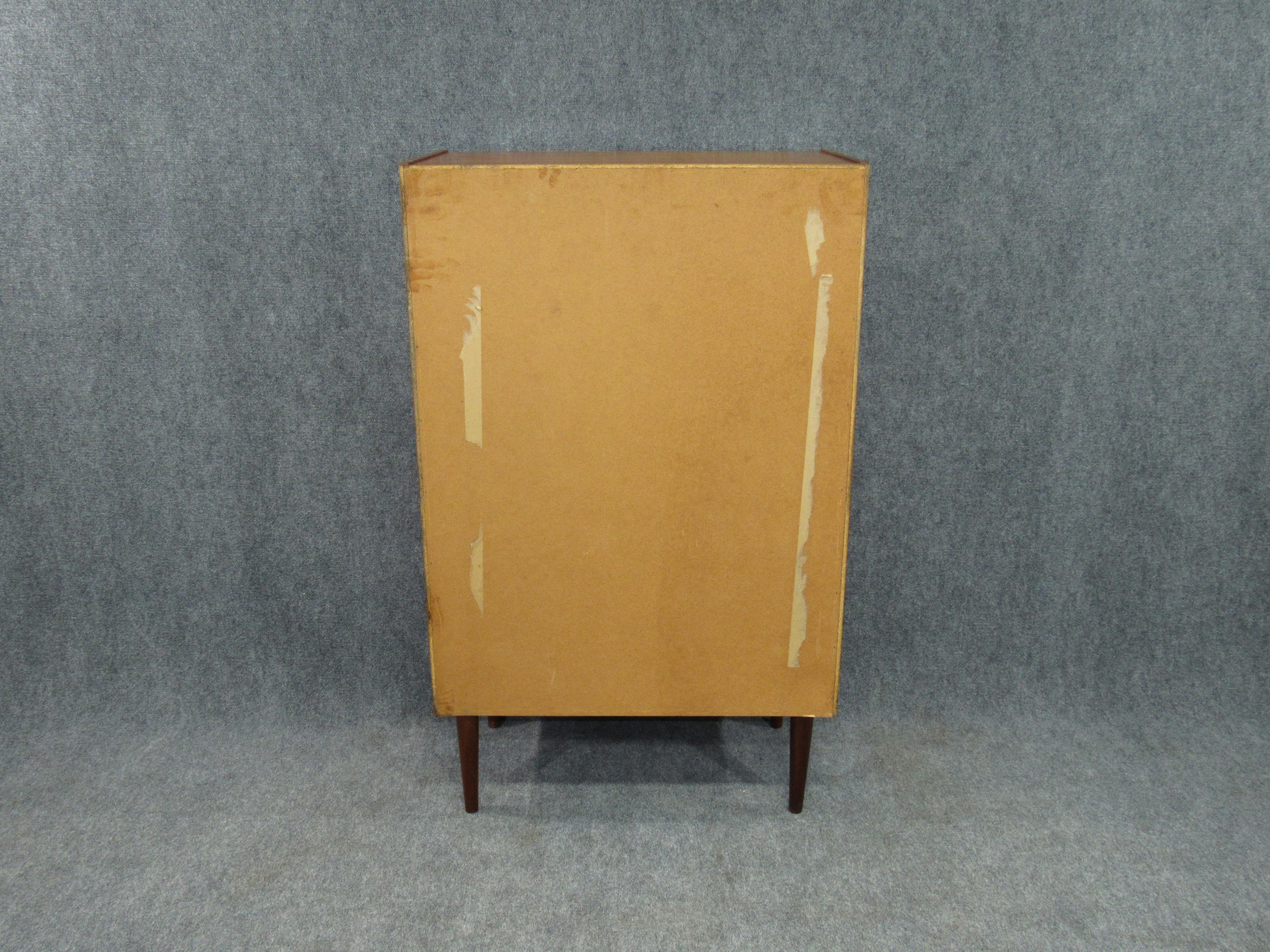 Danish Modern Mid-Century Teak Dresser with Drawer Lock Key 4