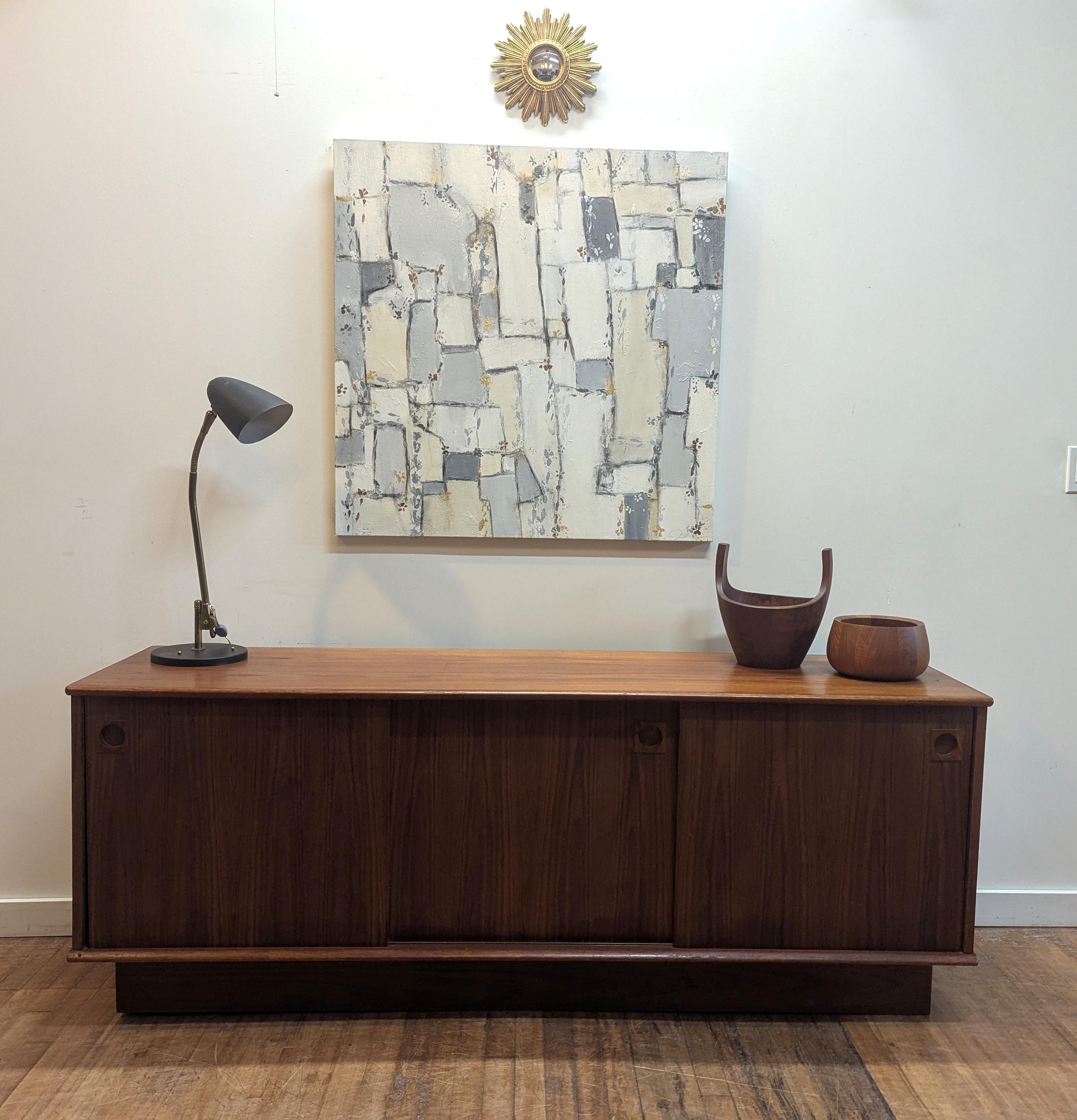 Danish Modern Mid Century Teak Sideboard Dyrlund For Sale 1