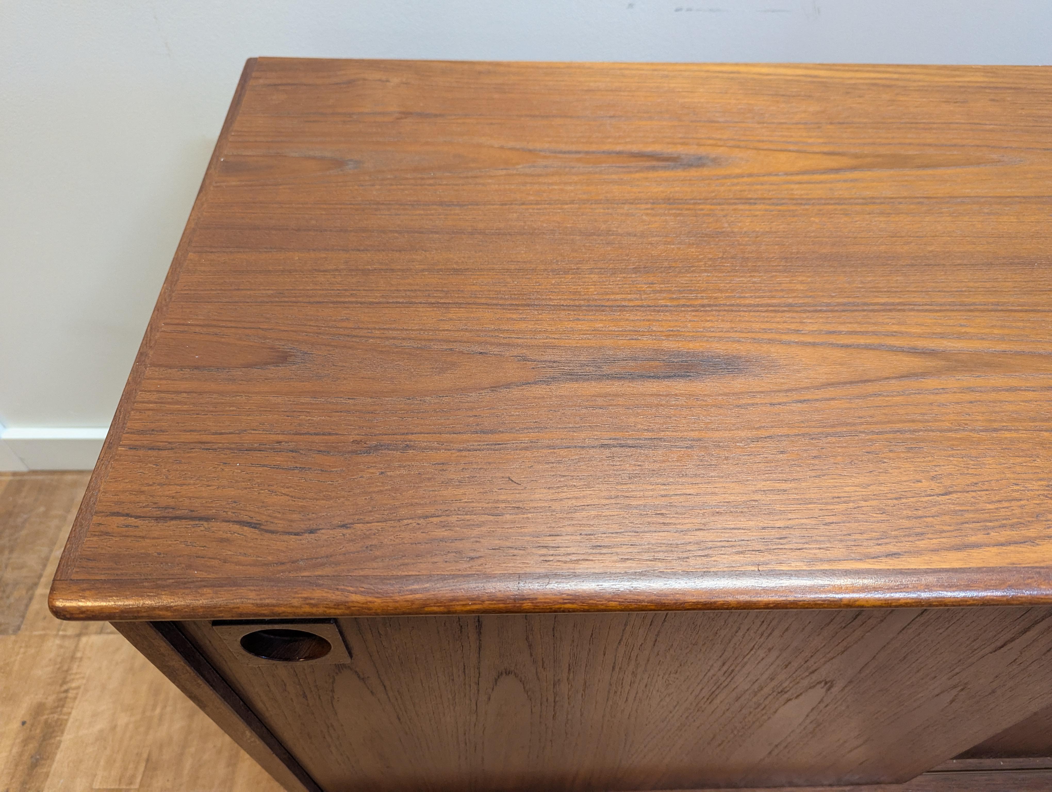 Danish Modern Mid Century Teak Sideboard Dyrlund For Sale 3