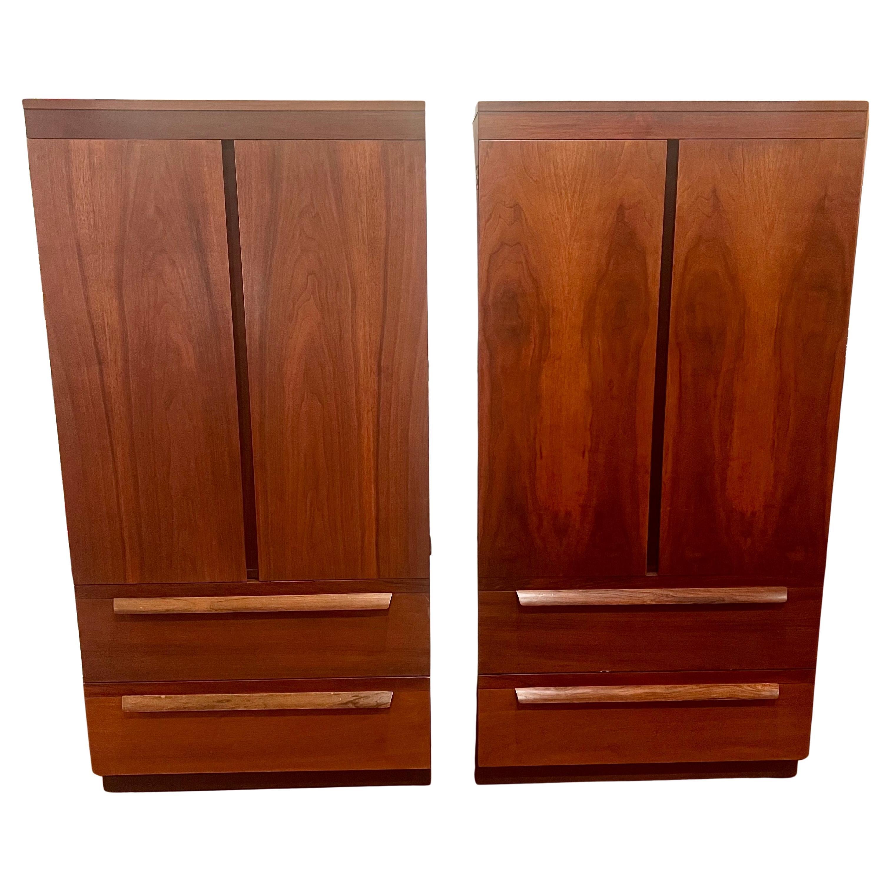 Danish Modern Mid Century Walnut & Rosewood Dressers/Armoires 2 Available