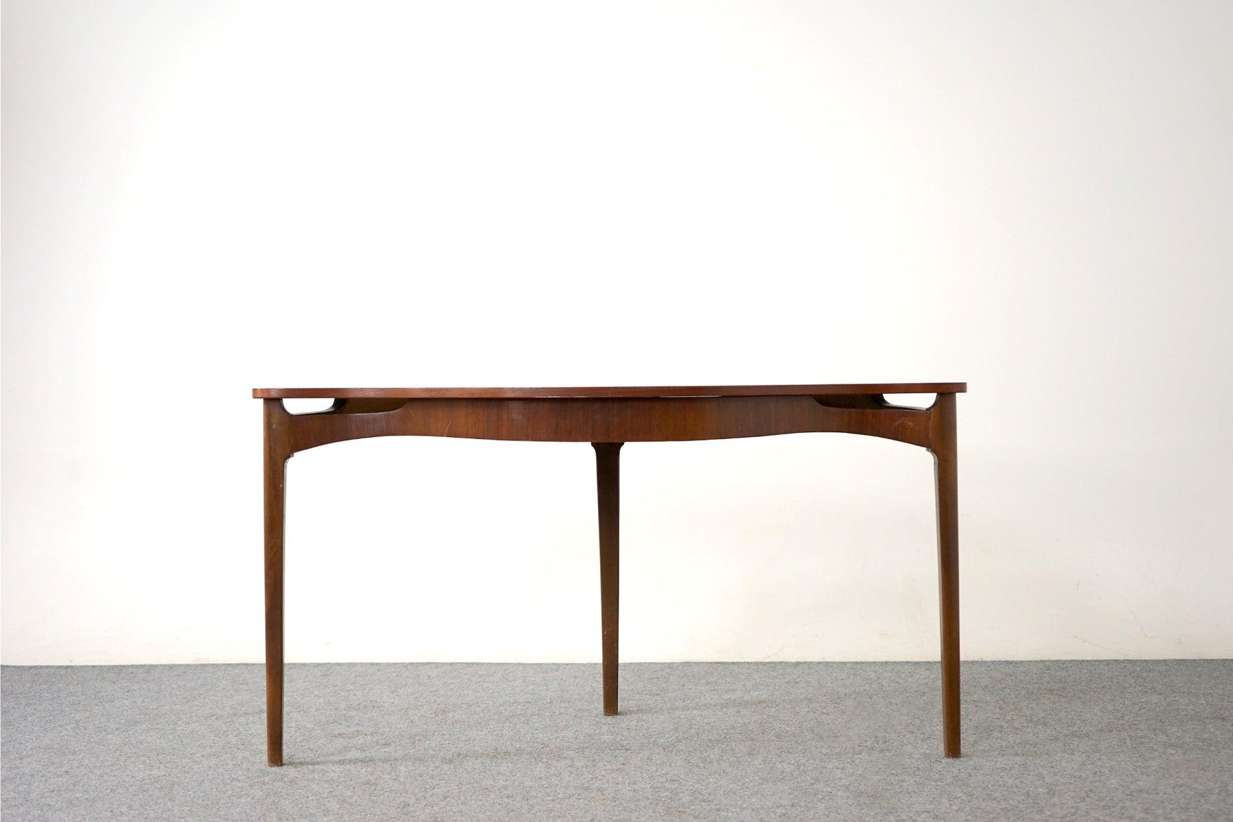 Danish Modern Mid-Century Walnut Side Entranceway or Console Demi-Lune Table 3