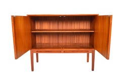 Danish Modern Midcentury Dry Bar Credenza in Teak
