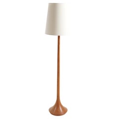 Dänische moderne Mid-Century-Stehleuchte aus Eiche, dänisches Design, 1950er Jahre