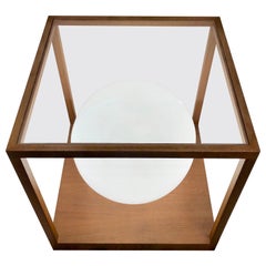 Danish Modern Midcentury Lighted Cube End Table Custom Made