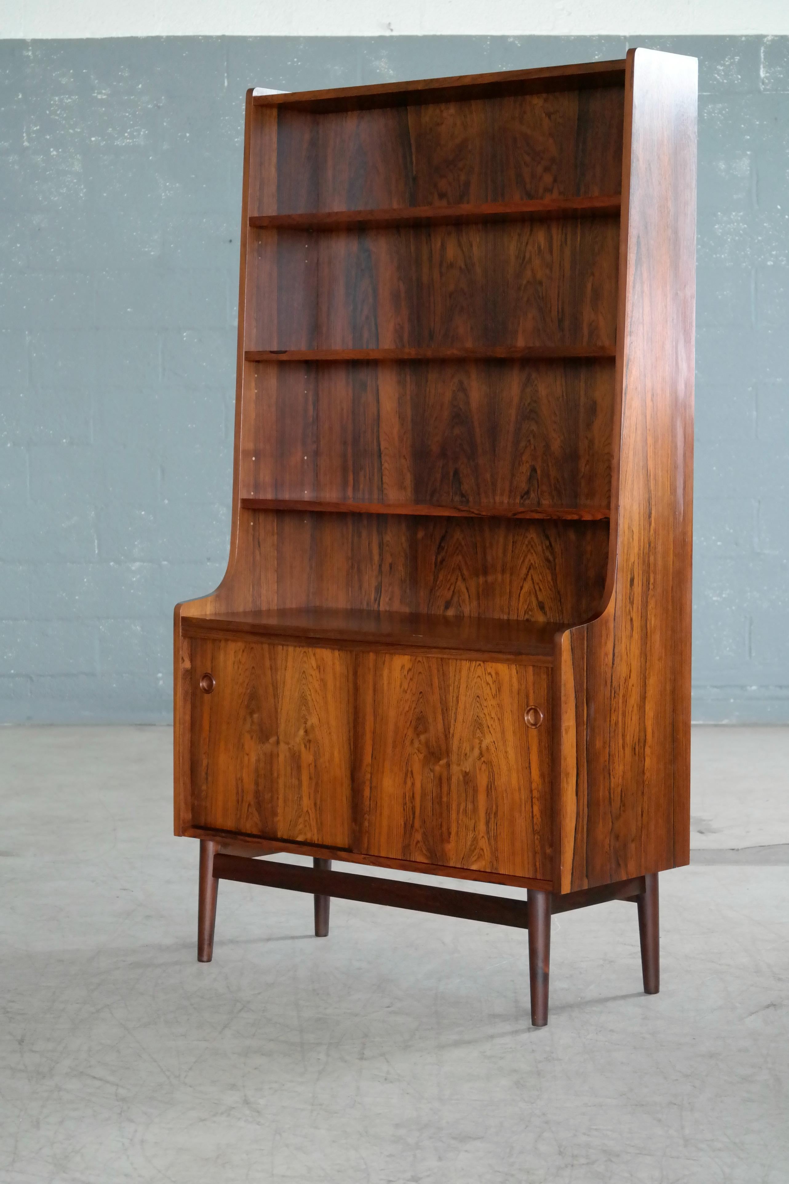 Danish Modern Midcentury Pair of Bookcases in Rosewood by Johannes Sorth 1