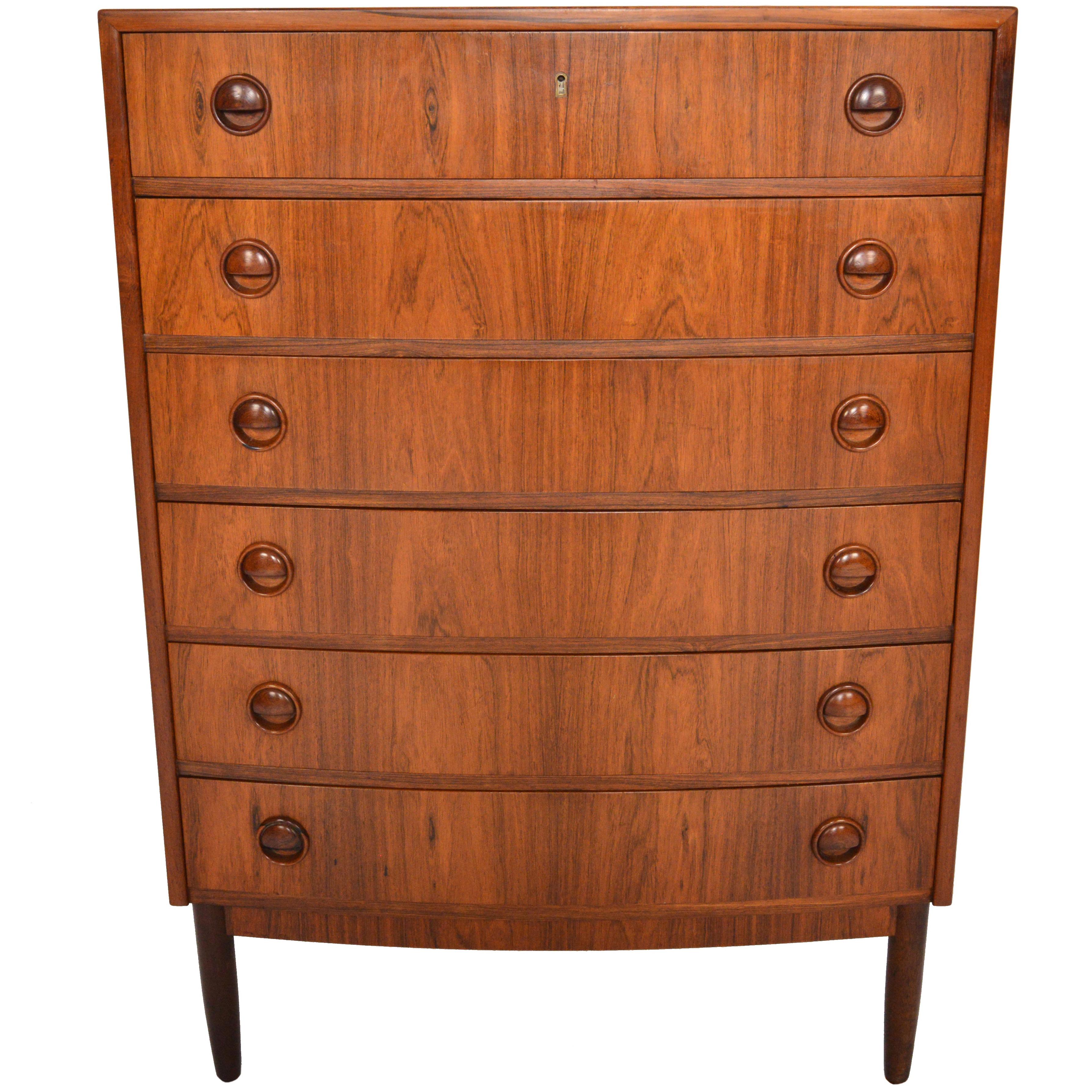 Danish Modern Midcentury Rosewood Kai Kristiansen Highboy Dresser