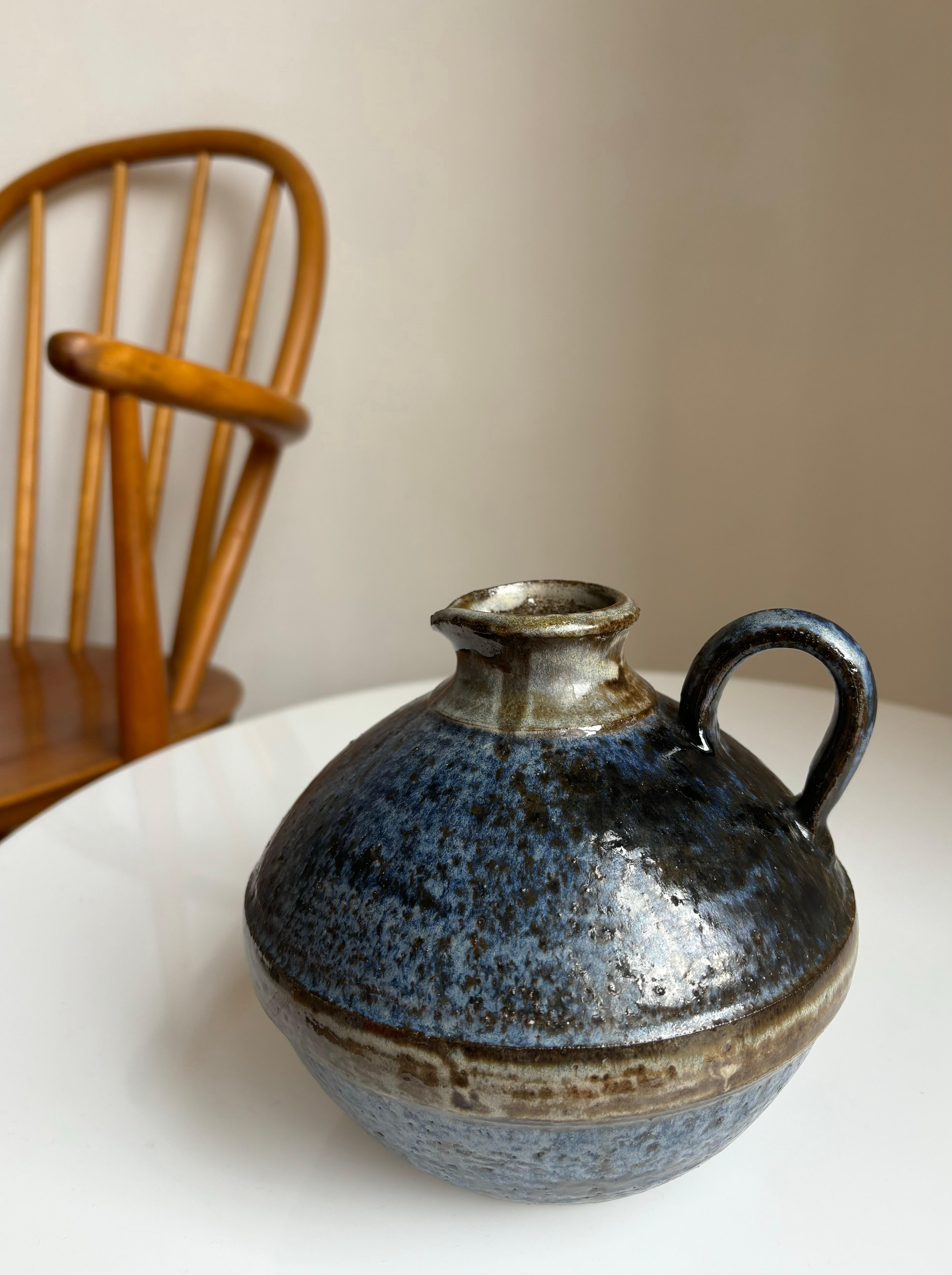 Vaso brocca danese moderno blu notte, anni '60 in vendita 2