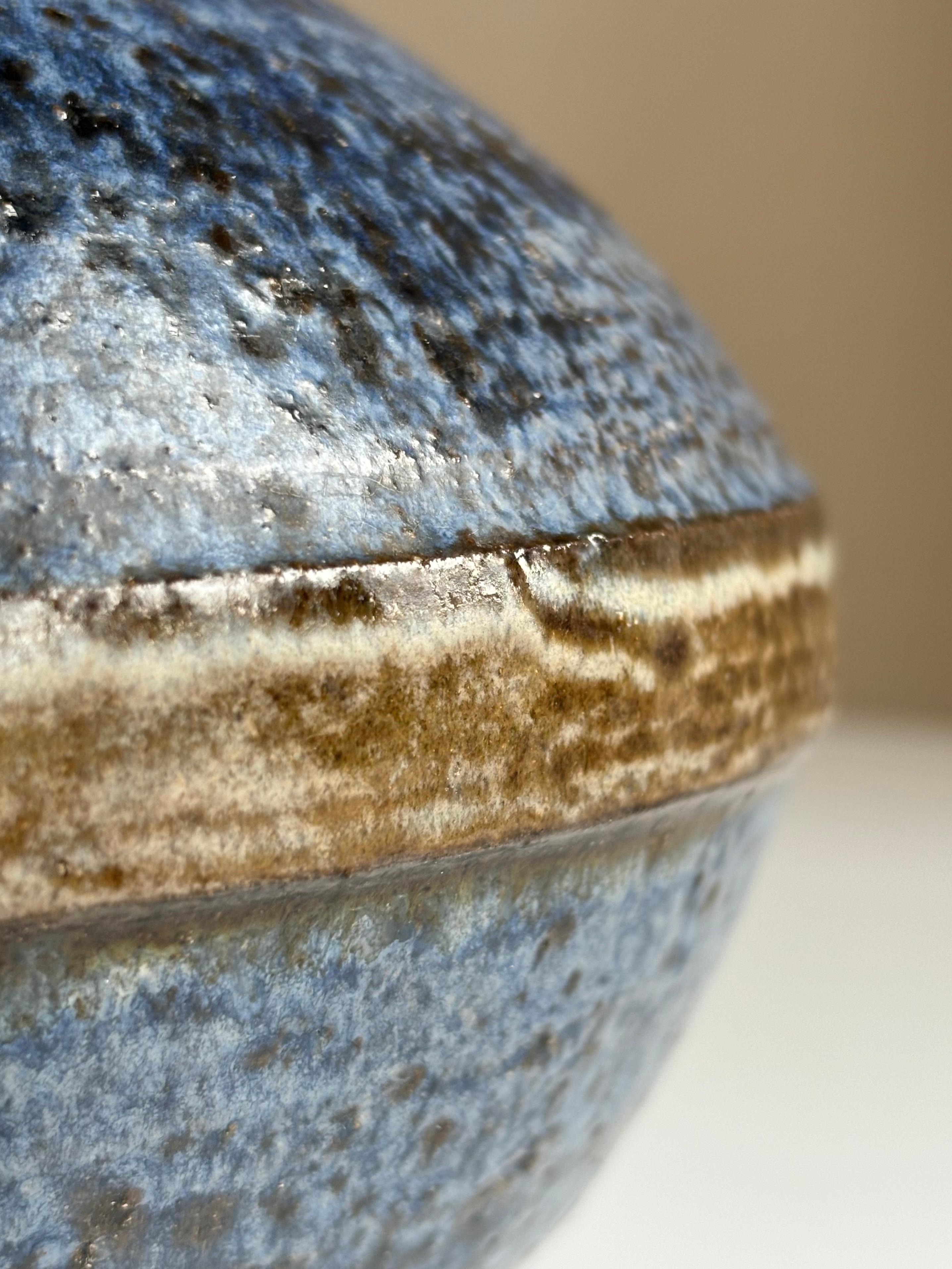 Smaltato Vaso brocca danese moderno blu notte, anni '60 in vendita