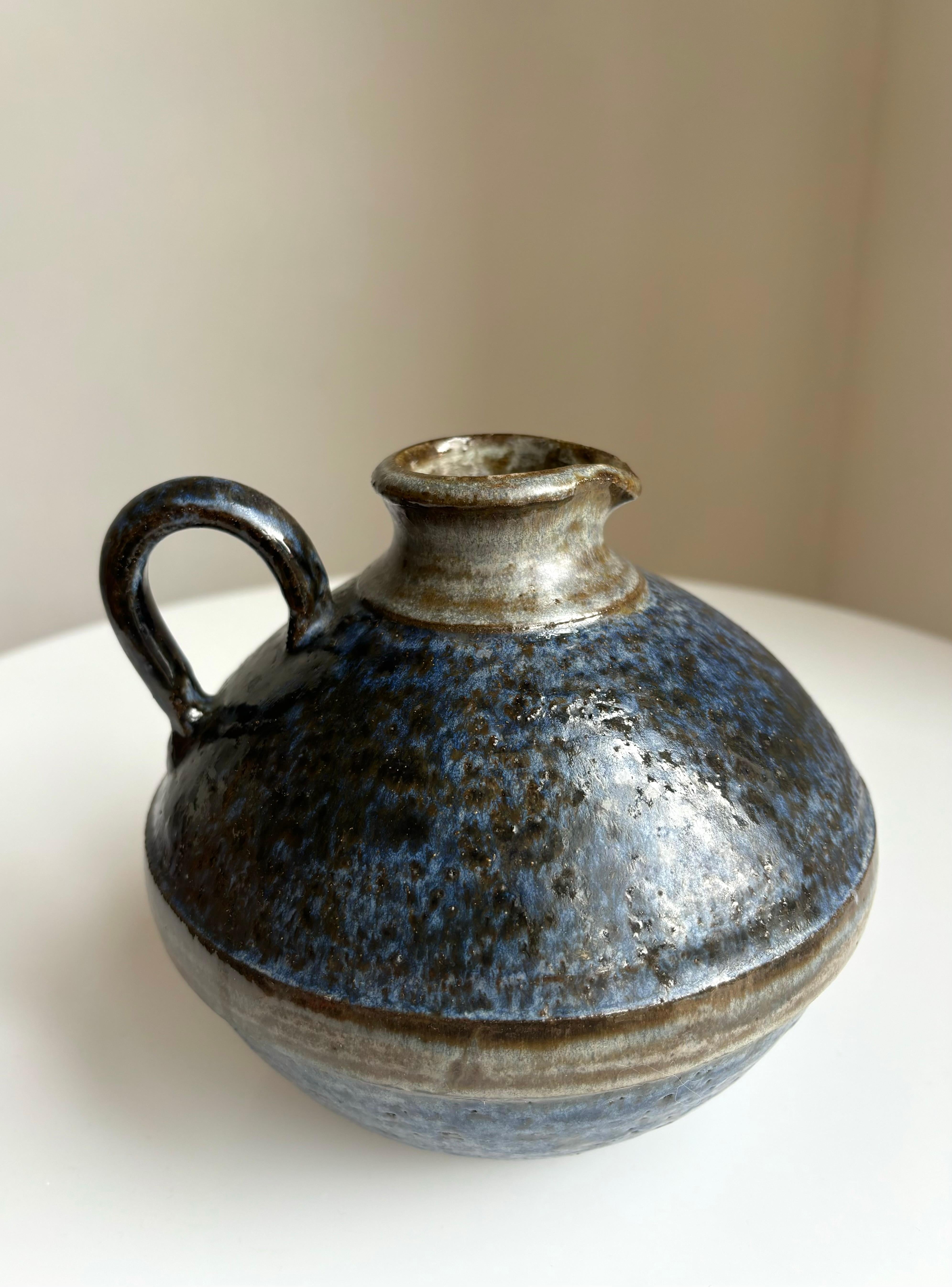 Vaso brocca danese moderno blu notte, anni '60 in vendita 1