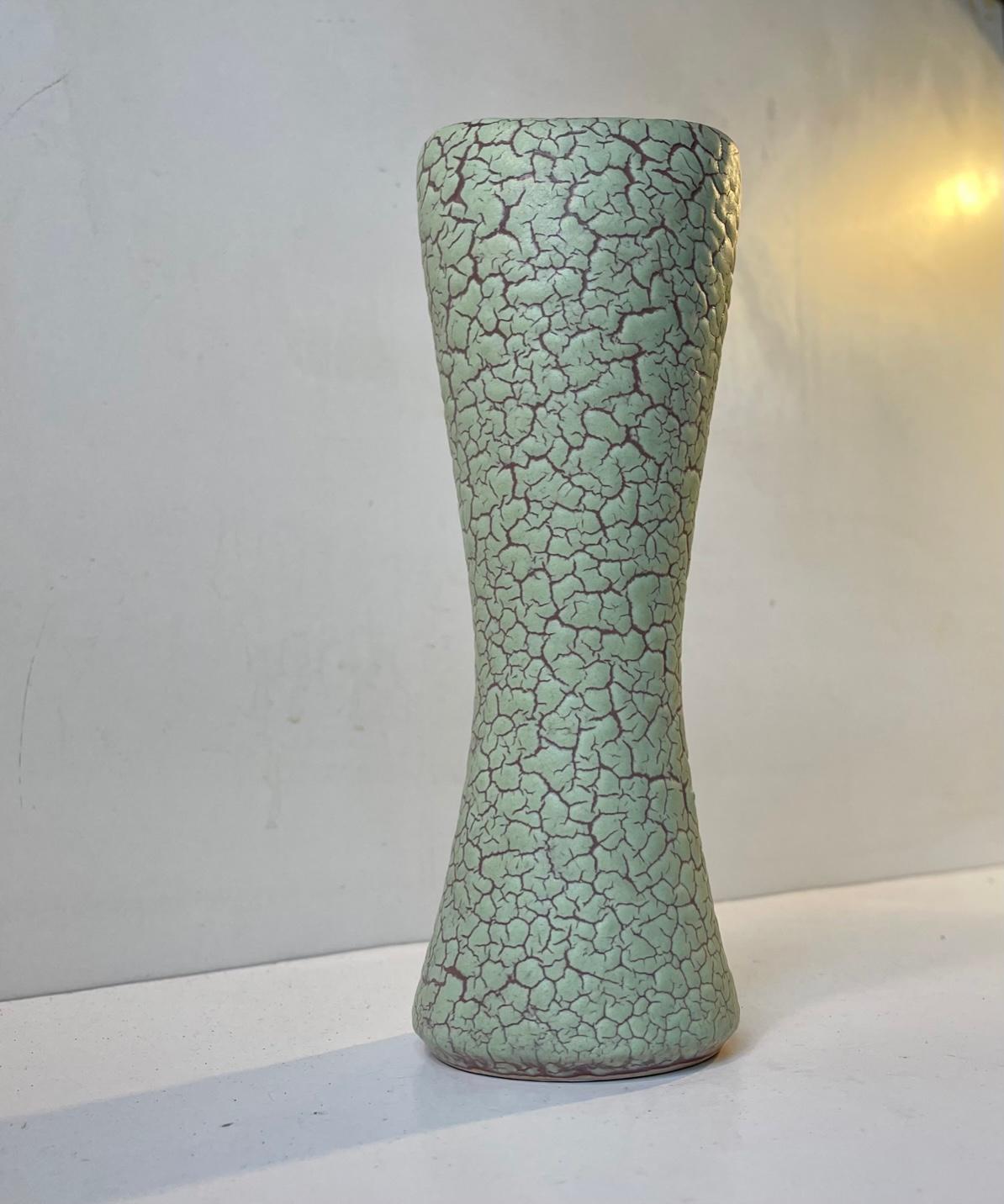 Mid-20th Century Danish Modern Mint Green Ceramic Vase by Joska Keramik, 1950s For Sale