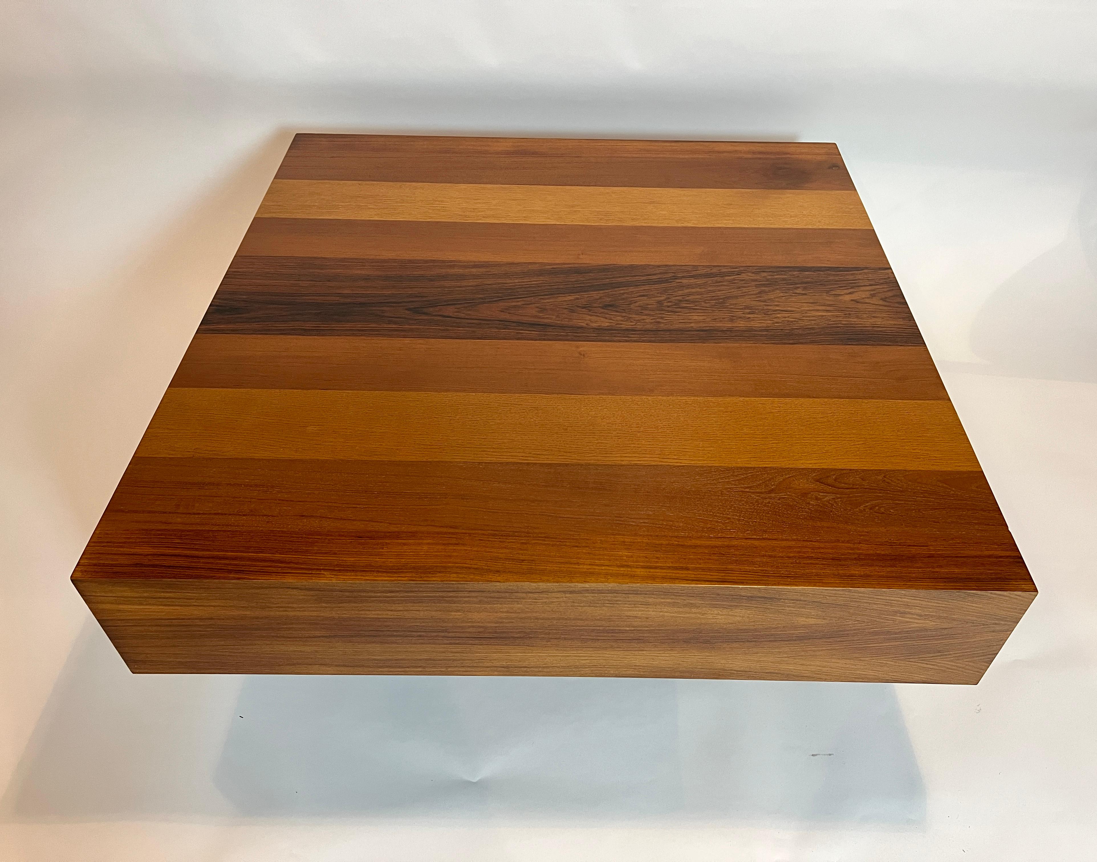 20th Century Danish Modern Mixed Wood Square Coffee Table by Drylund