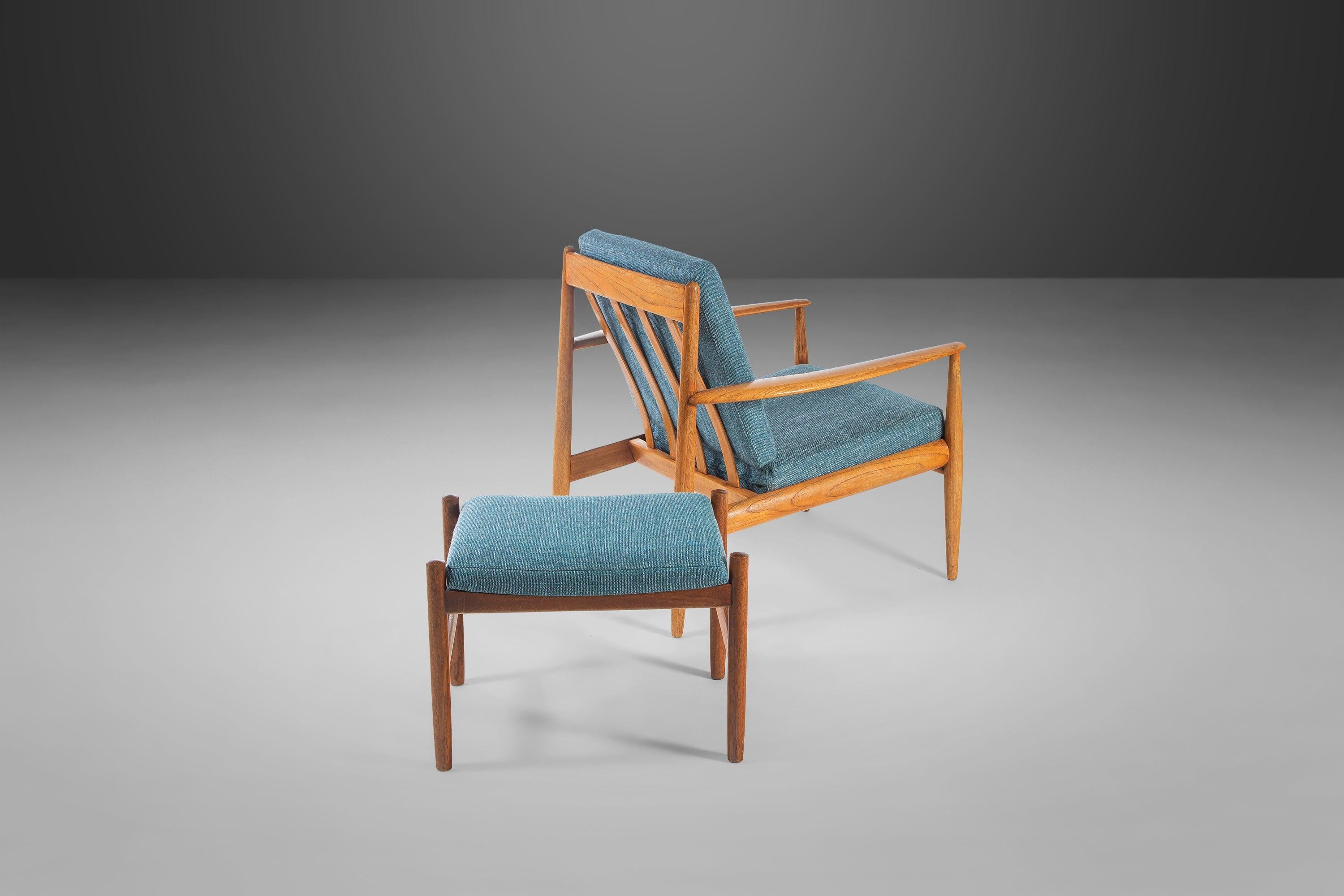 Model 118 Chair by Grete Jalk for France and Sons with Ottoman, Denmark, 1960s For Sale 9