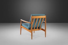 Sedia Model 118 di Grete Jalk per France and Sons con ottomana, Danimarca, anni '60