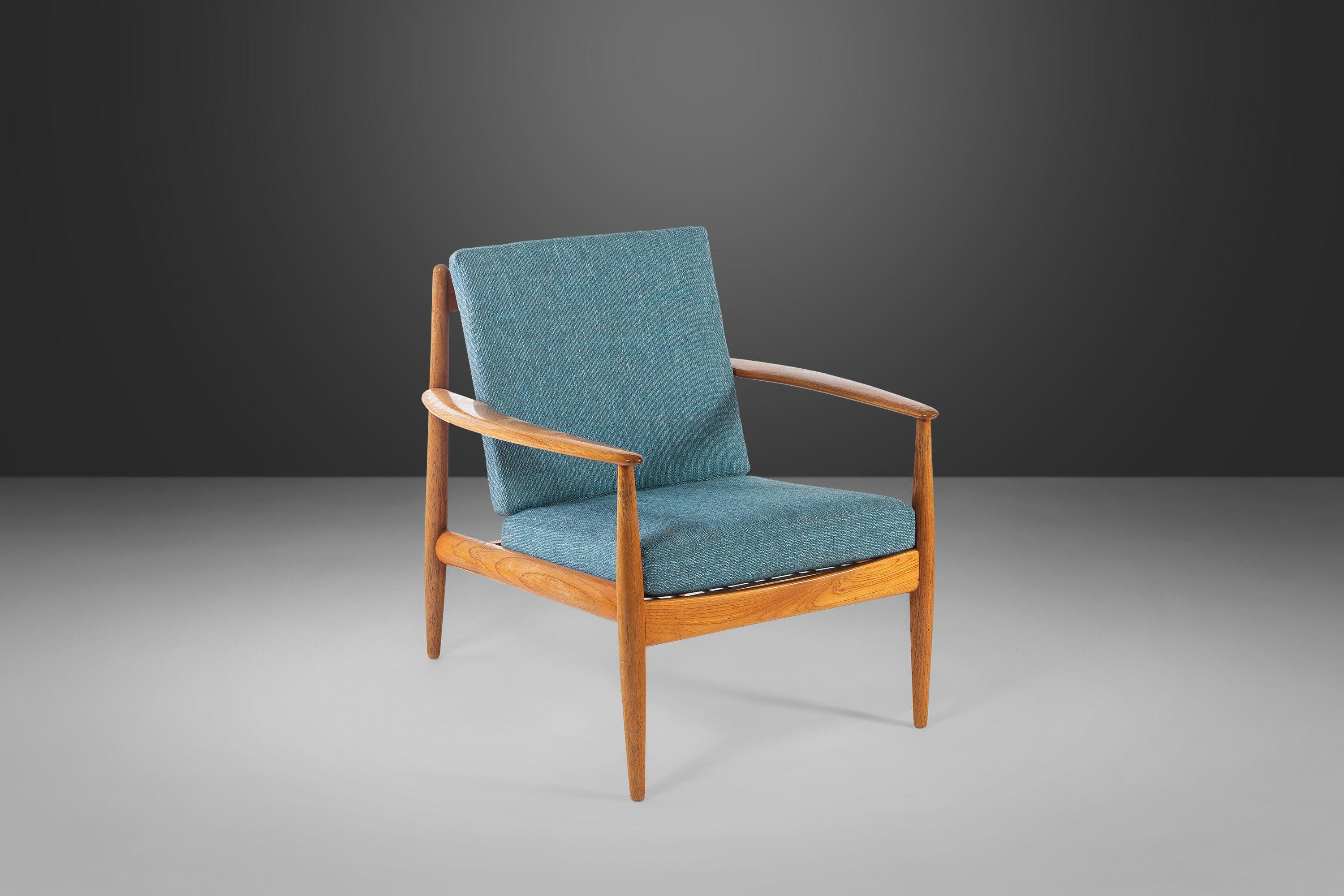 Danish Model 118 Chair by Grete Jalk for France and Sons with Ottoman, Denmark, 1960s For Sale