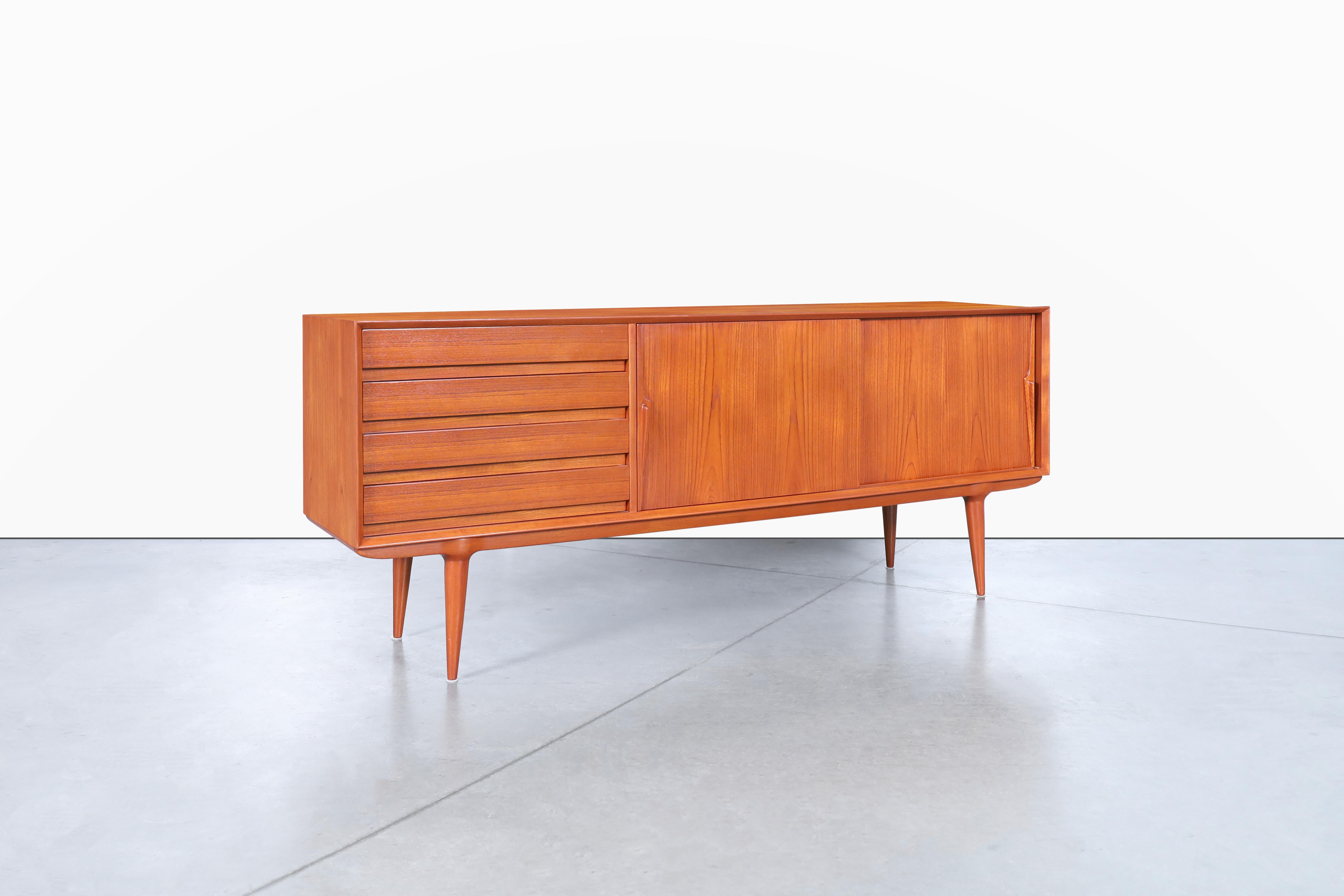 Danish Modern Model-18 Teak Credenza by Gunni Omann for Omann Jun For