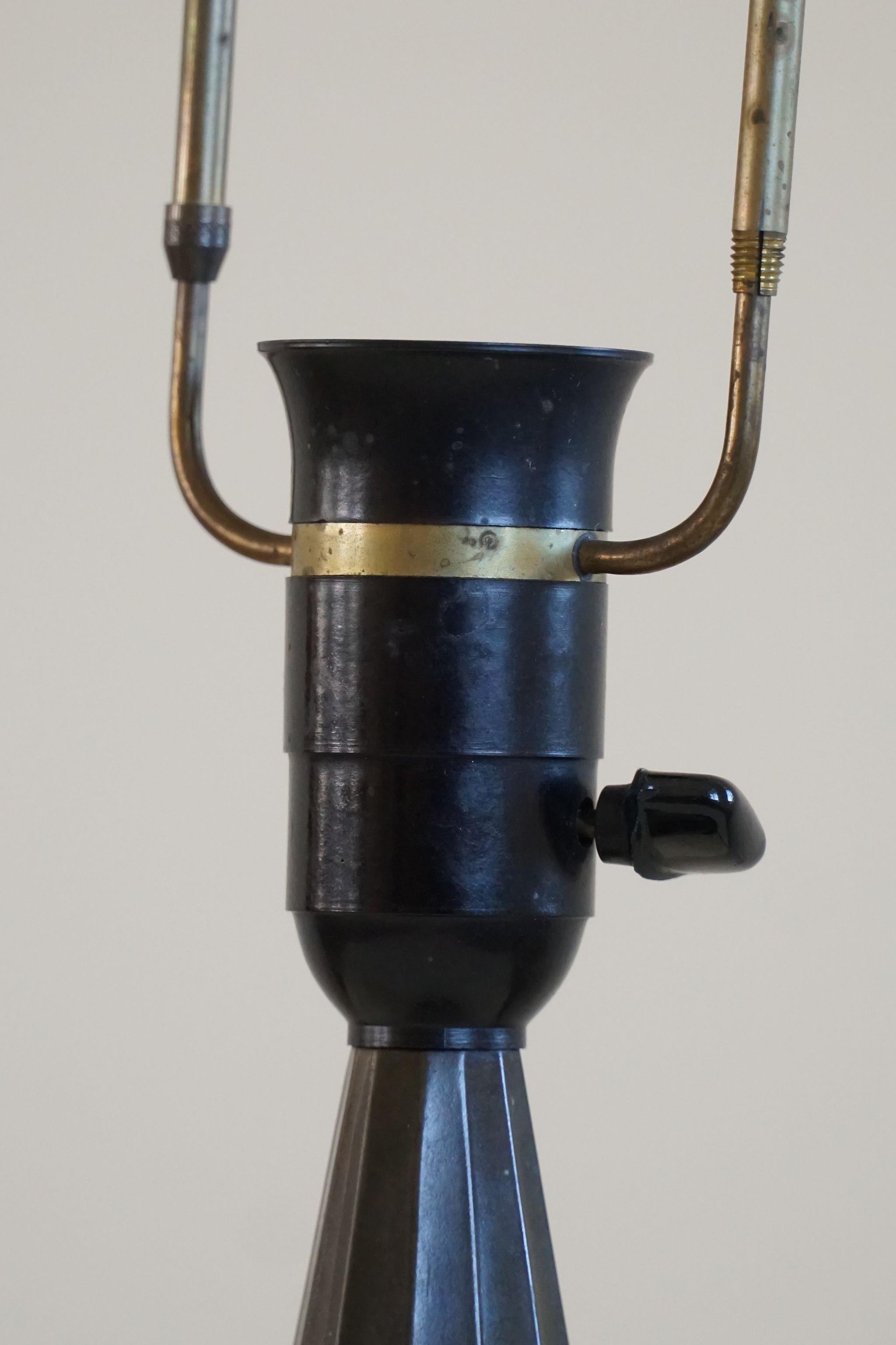 Metal Danish Modern Model 2099 Table Lamp from Just Andersen in Diskometal, 1920s
