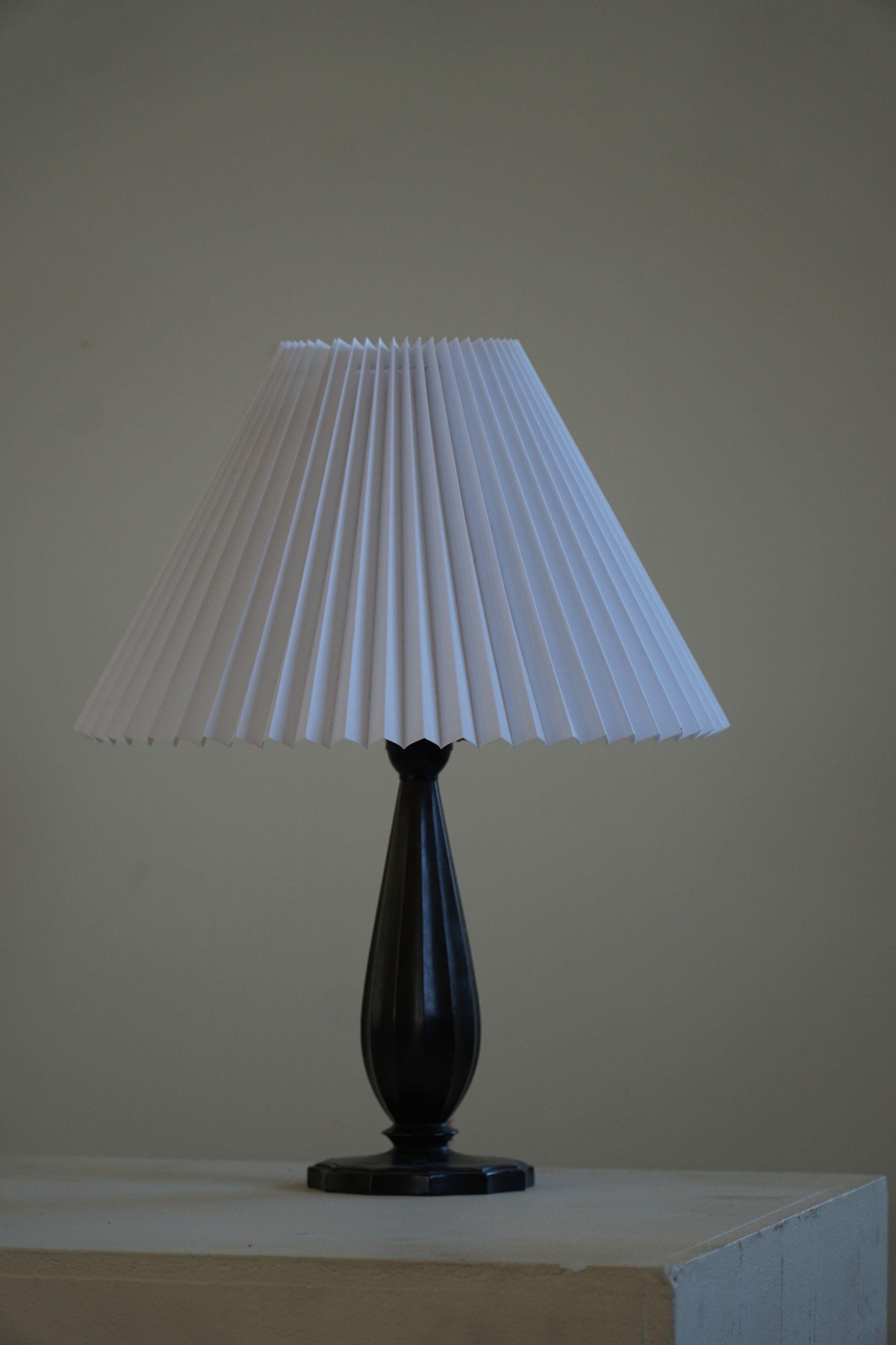 Danish Modern Model 2099 Table Lamp from Just Andersen in Diskometal, 1920s 3