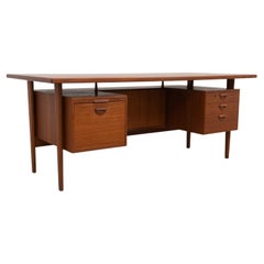 Dänische Moderne Modell 58 Langer Teakholztisch von Kai Kristiansen by FM Møbler, 1960er Jahre.