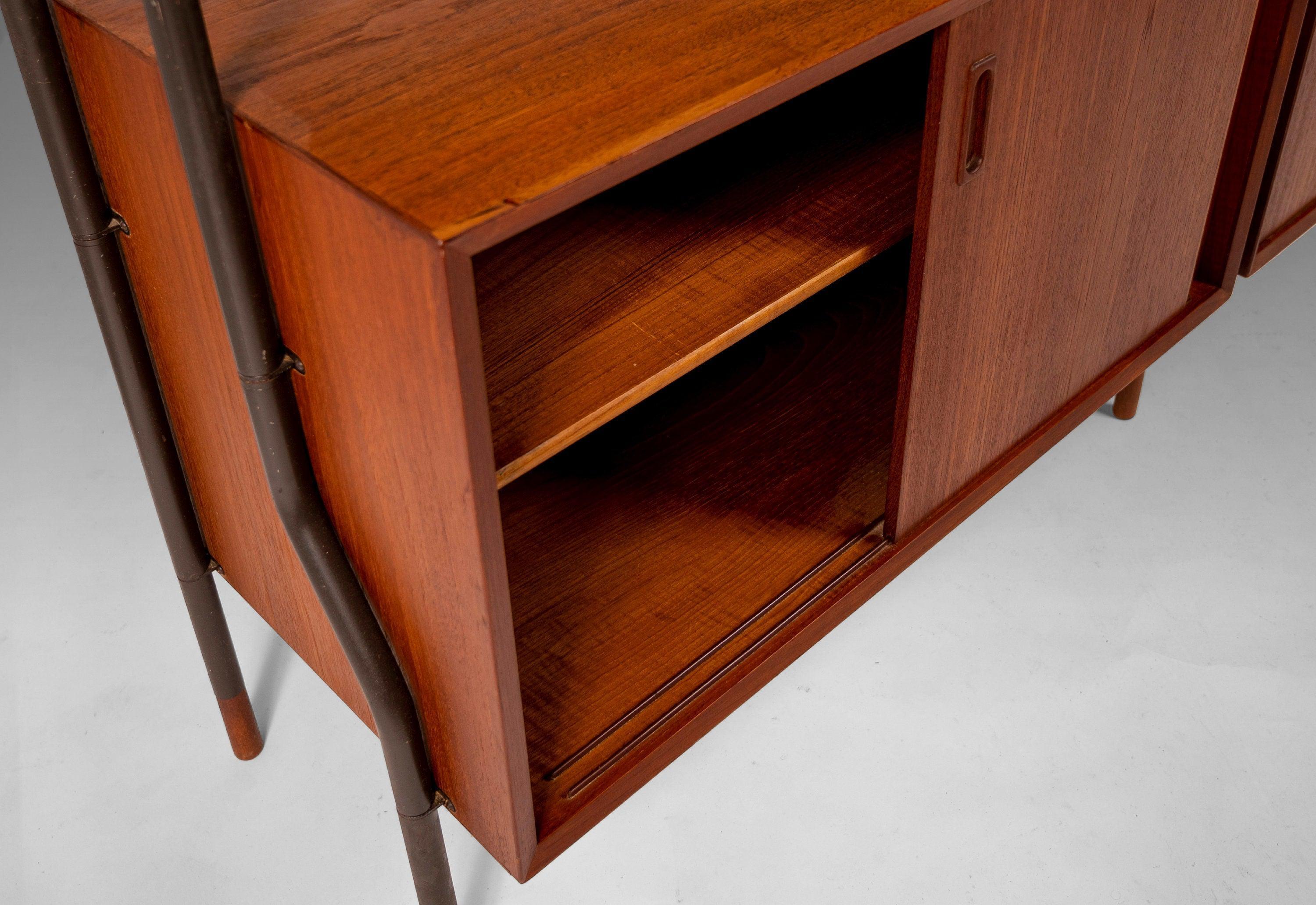 Danish Modern Modular 2 Bay Wall Unit by Lyby Mobler, C. 1960s For Sale 2