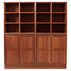 Sistema modular de estanterías de estilo danés moderno en madera de teca