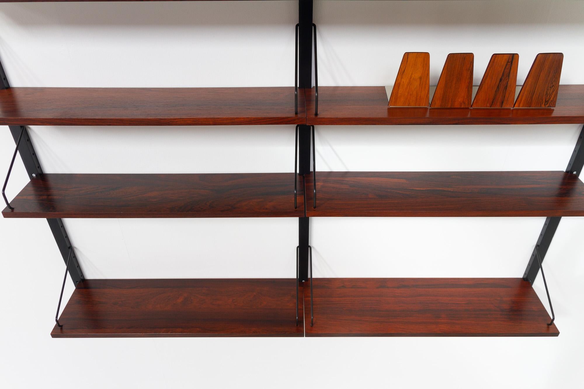 Danish Modern Modular Rosewood Wall Unit by Poul Cadovius for Cado, 1960s 5