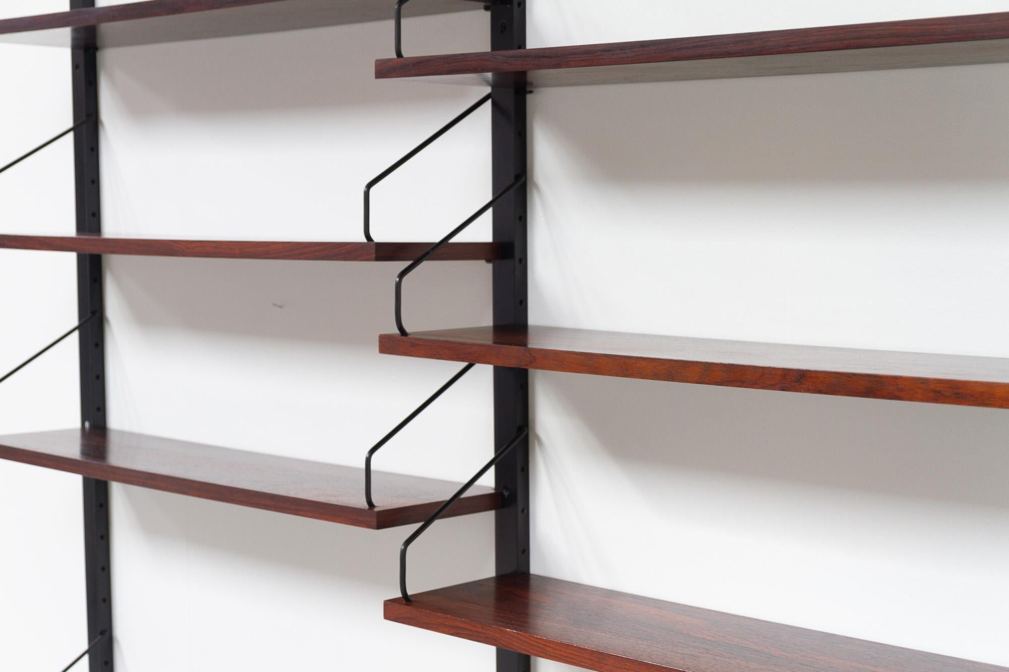 Danish Modern Modular Rosewood Wall Unit by Poul Cadovius for Cado, 1960s 7