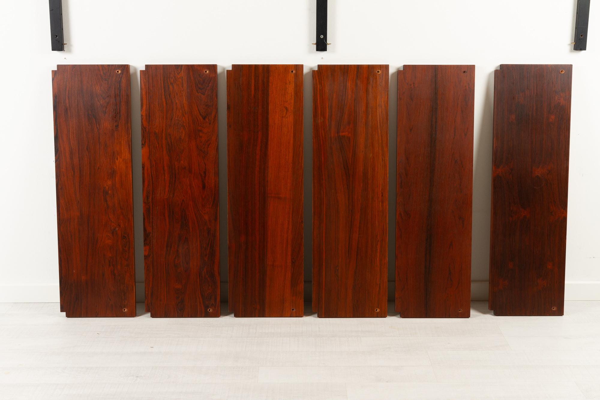 Danish Modern Modular Rosewood Wall Unit by Poul Cadovius for Cado 1960s 8